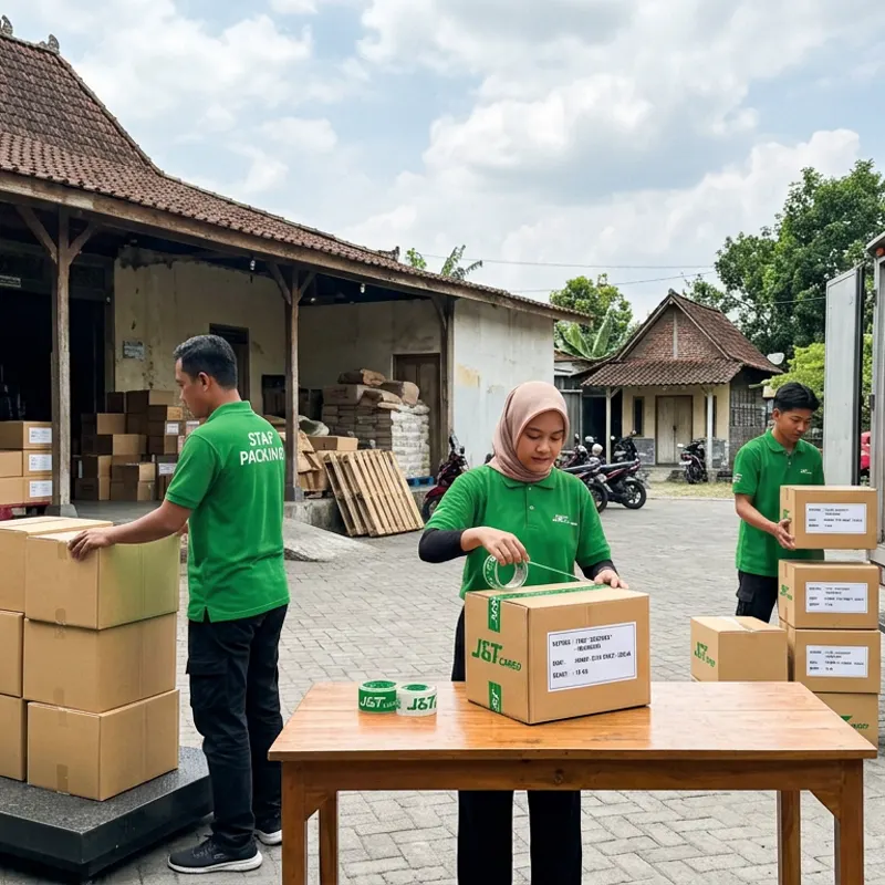 Barang UMKM dan stok toko siap dikirim dari Jogja ke Denpasar - Paket JNT Cargo